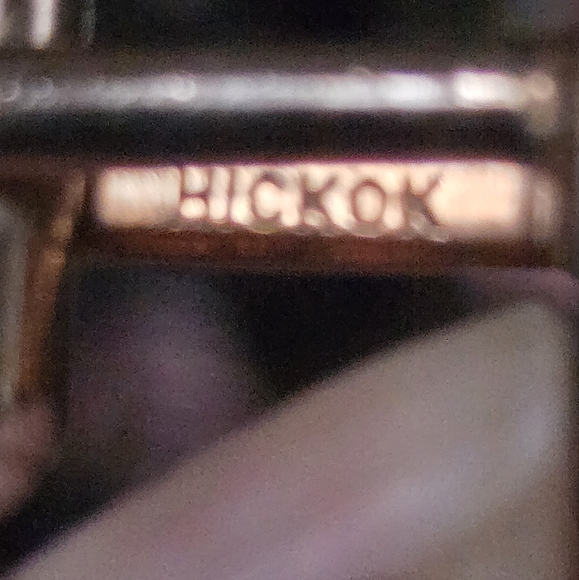 Hickok gold & croc vintage cufflinks - Picture 5 of 6